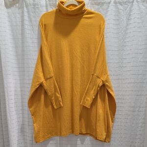 SHEIN Women's Mustard Turtleneck Longsleeve